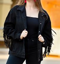BLACK FRINGE JACKETS