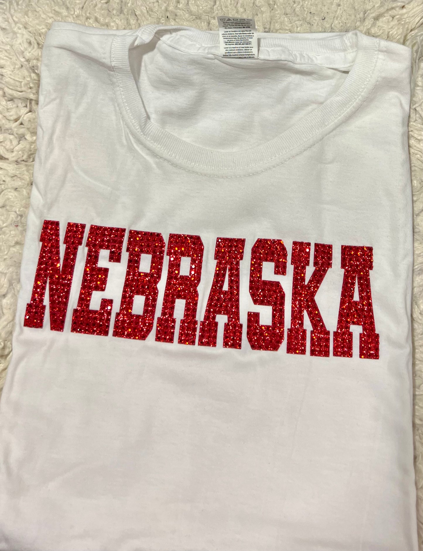 NEBRASKA RED RHINESTONE