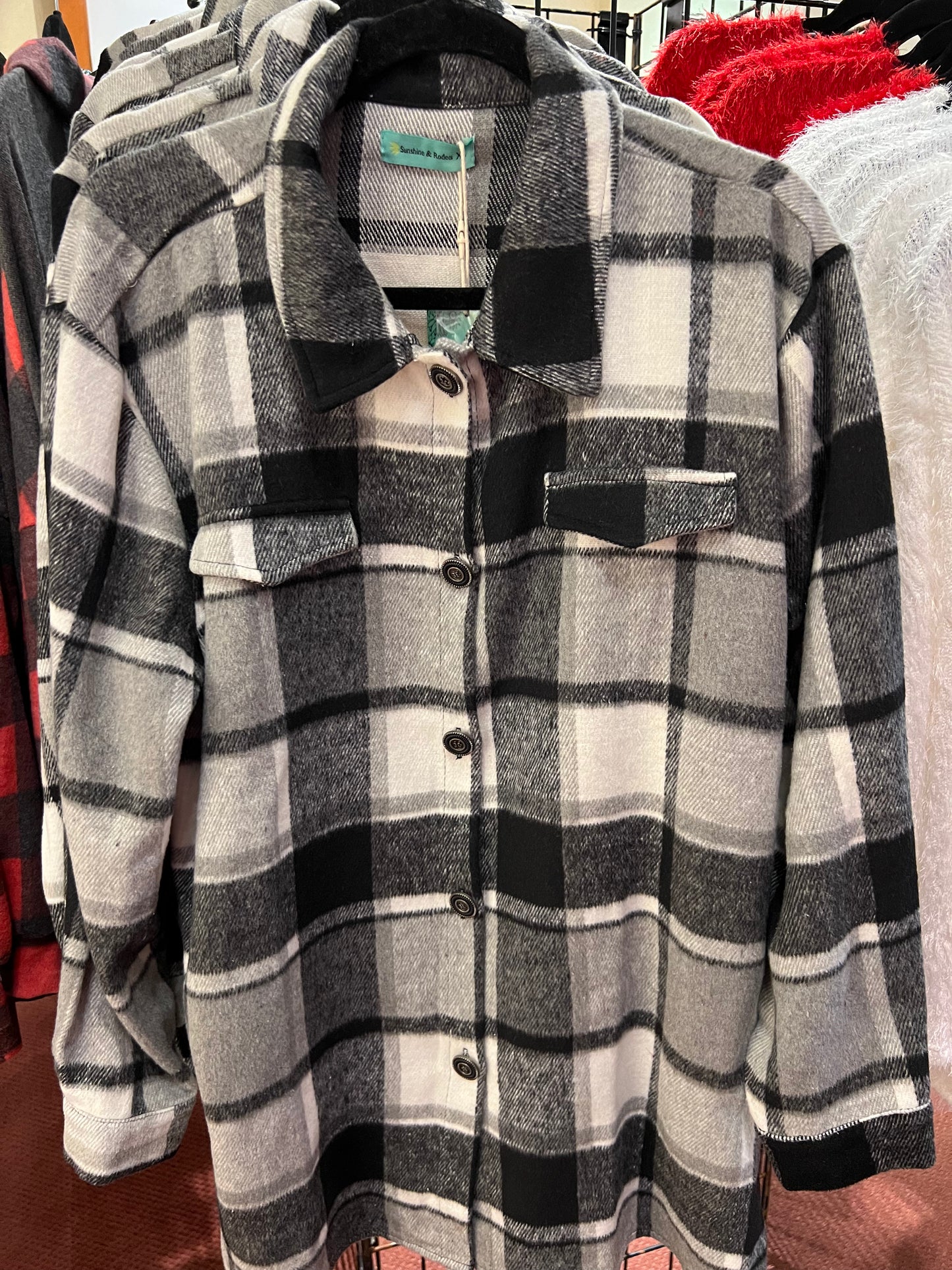 GREY AND BLACK SHACKET