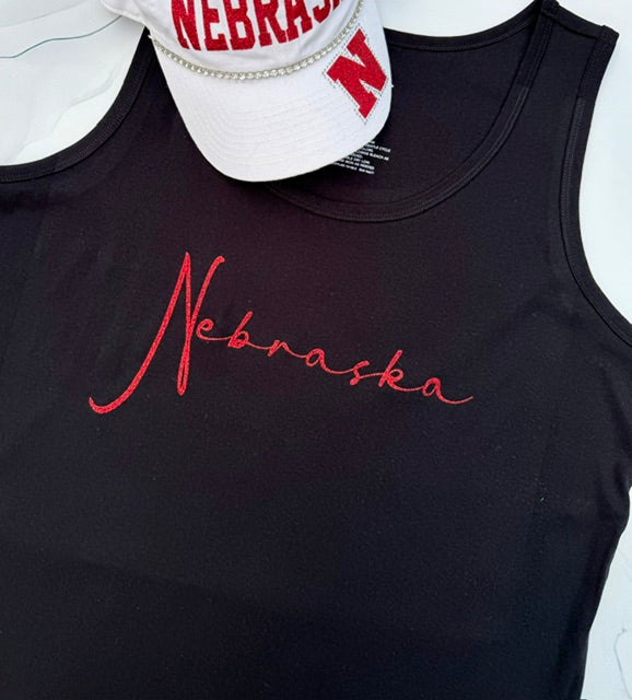 NEBRASKA RED SCRIPT TANK TOP