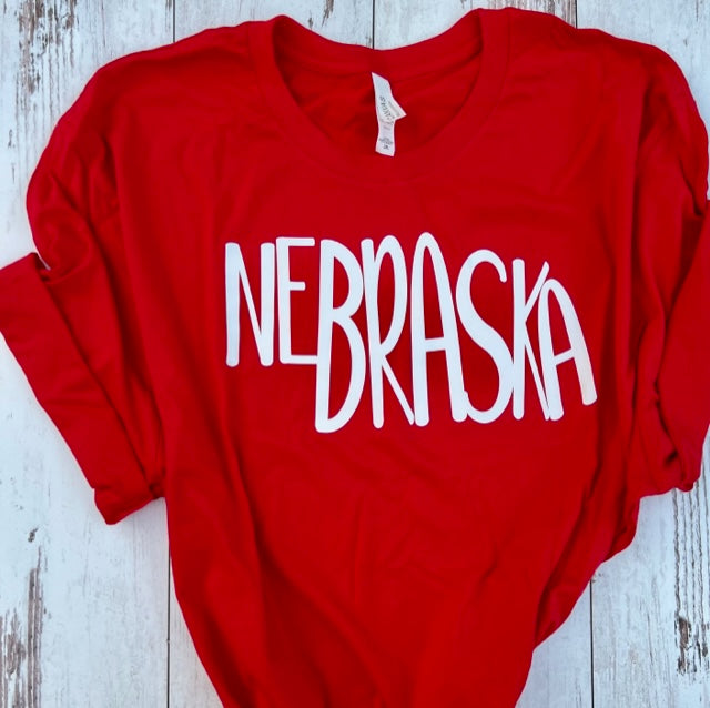 NEBRASKA GLITTER T-SHIRT