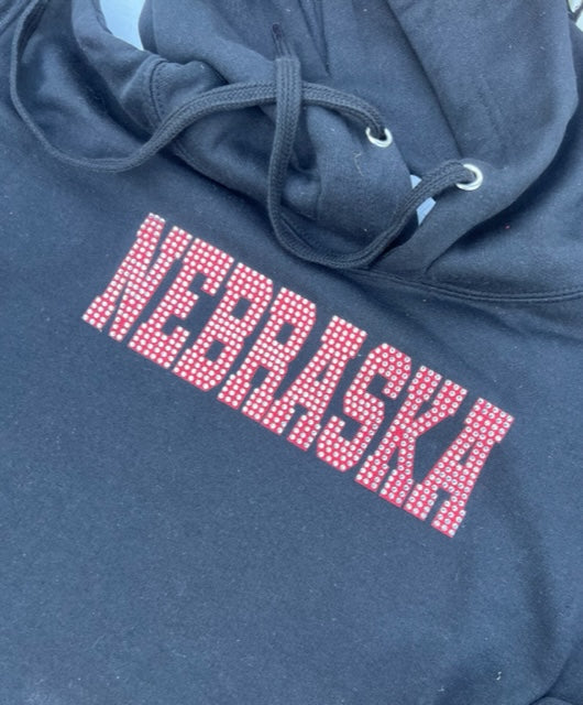 NEBRASKA RHINESTONE HOODIE
