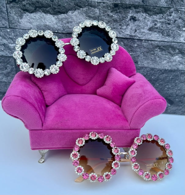 FLOWER RHINESTONE SUNNIES