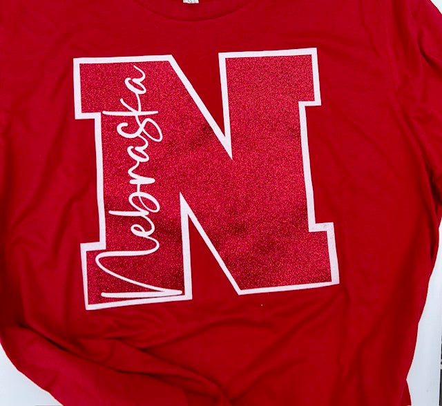 NEBRASKA CUTOUT GLITTER