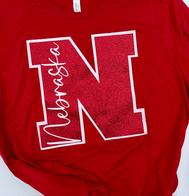 NEBRASKA CUTOUT GLITTER