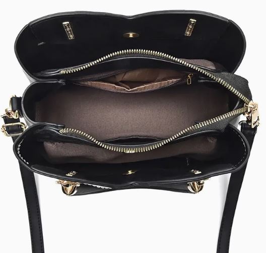 BLACK & WHITE COLOR BLOCK PURSE