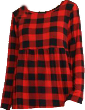 BUFFALO CHECK BABY DOLL TOP