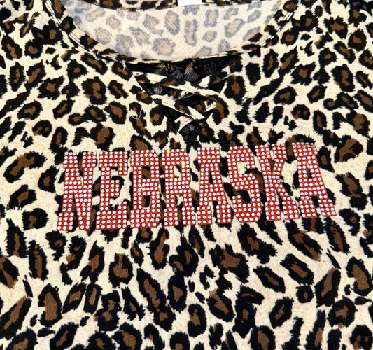 ANIMAL PRINT WITH VEE LACE