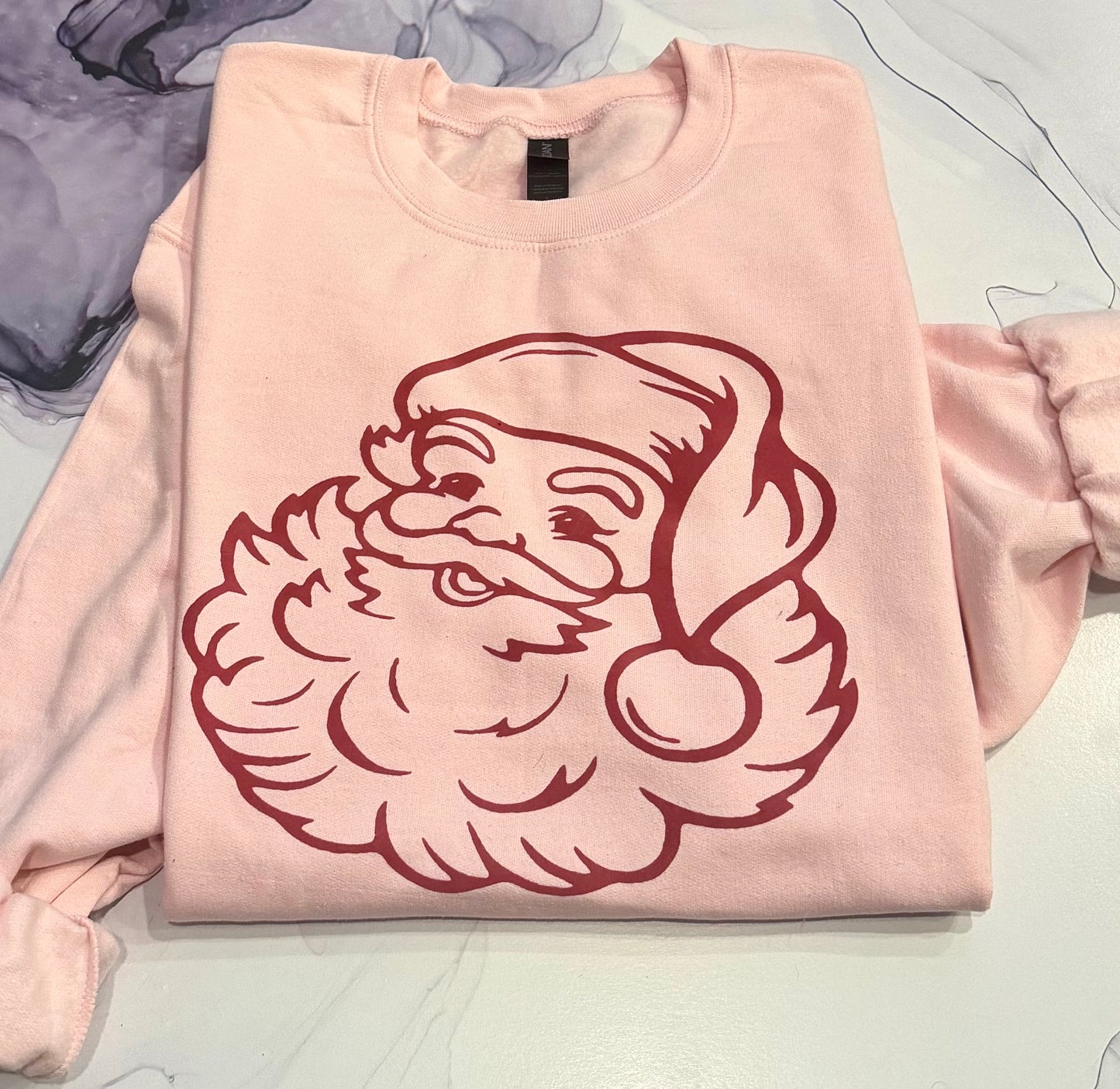 SANTA RETRO PINK CREW