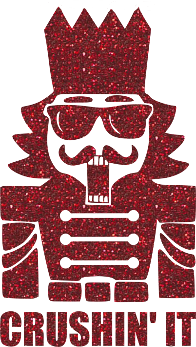 CRUSHIN IT NUTCRACKER GLITTER CREW SWEATSHIRT