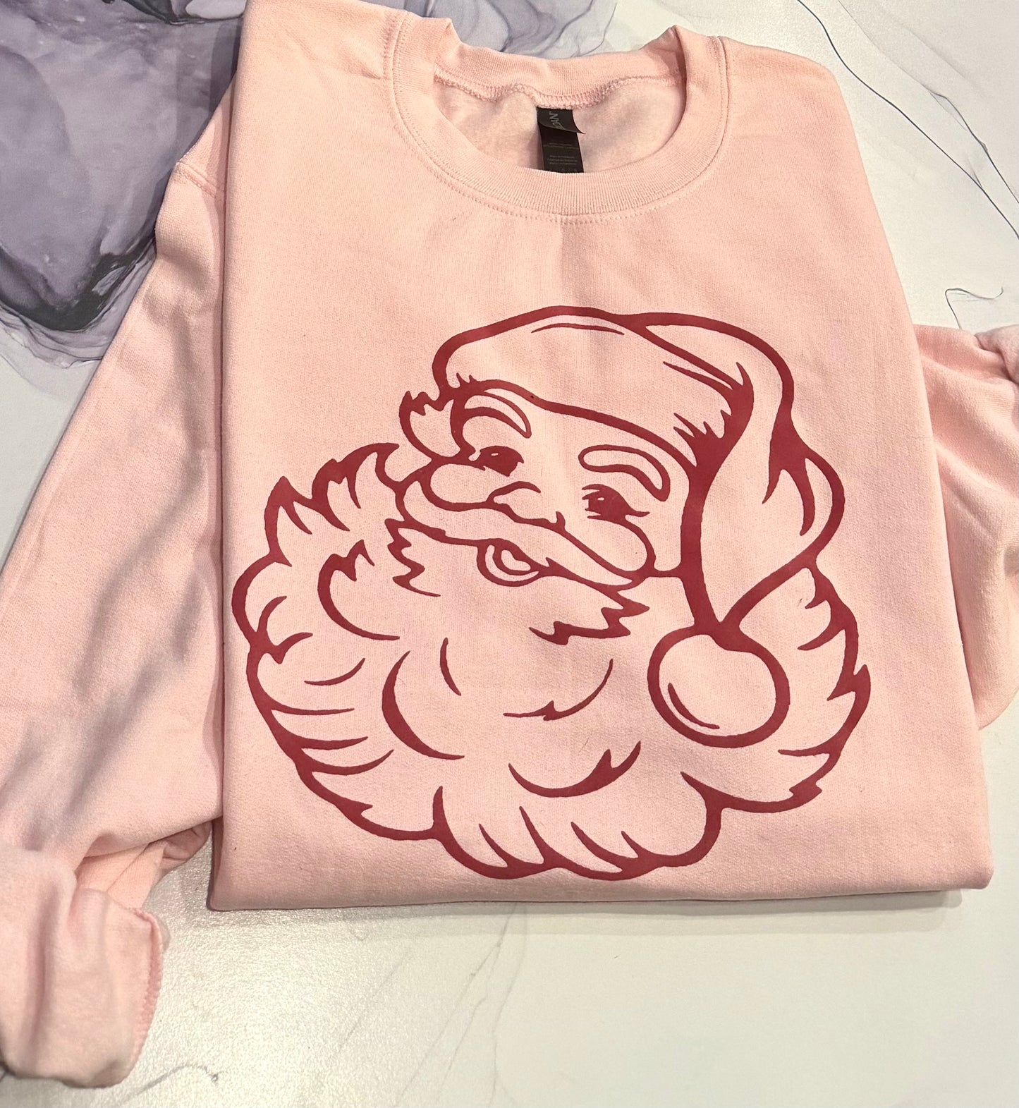 SANTA RETRO PINK CREW