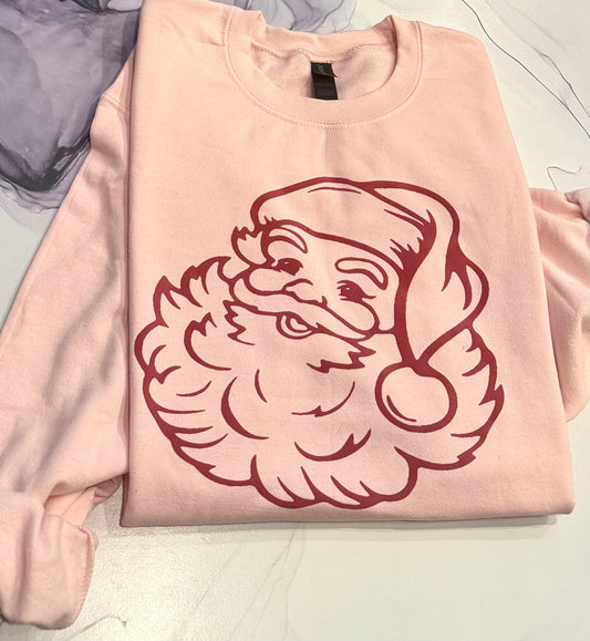 SANTA RETRO PINK CREW