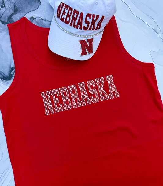 NEBRASKA BLING TANK TOP