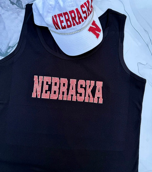 NEBRASKA BLING TANK TOP