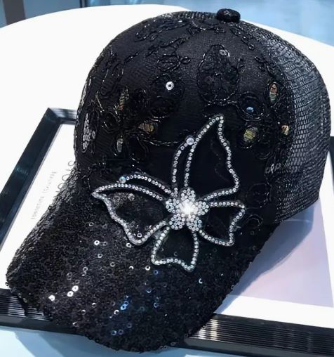 BUTTERFLY SEQUIN HATS